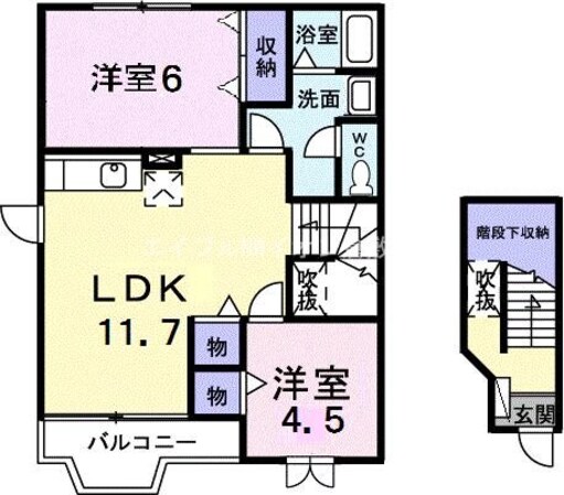 ツインシャトーＡの物件間取画像